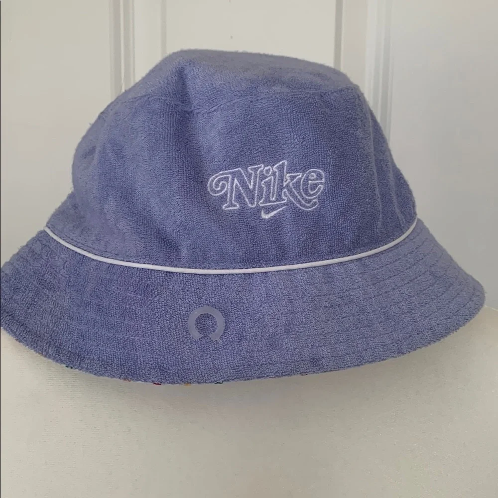 Kids Nike Terry Rainbow Stripe Reversible Sun Bucket Hat Child Youth Beach Vaca